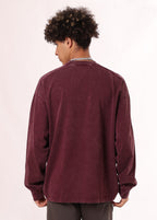 Grunge Style Batik Patchwork Long Sleeve Tee
