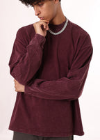 Grunge Style Batik Patchwork Long Sleeve Tee