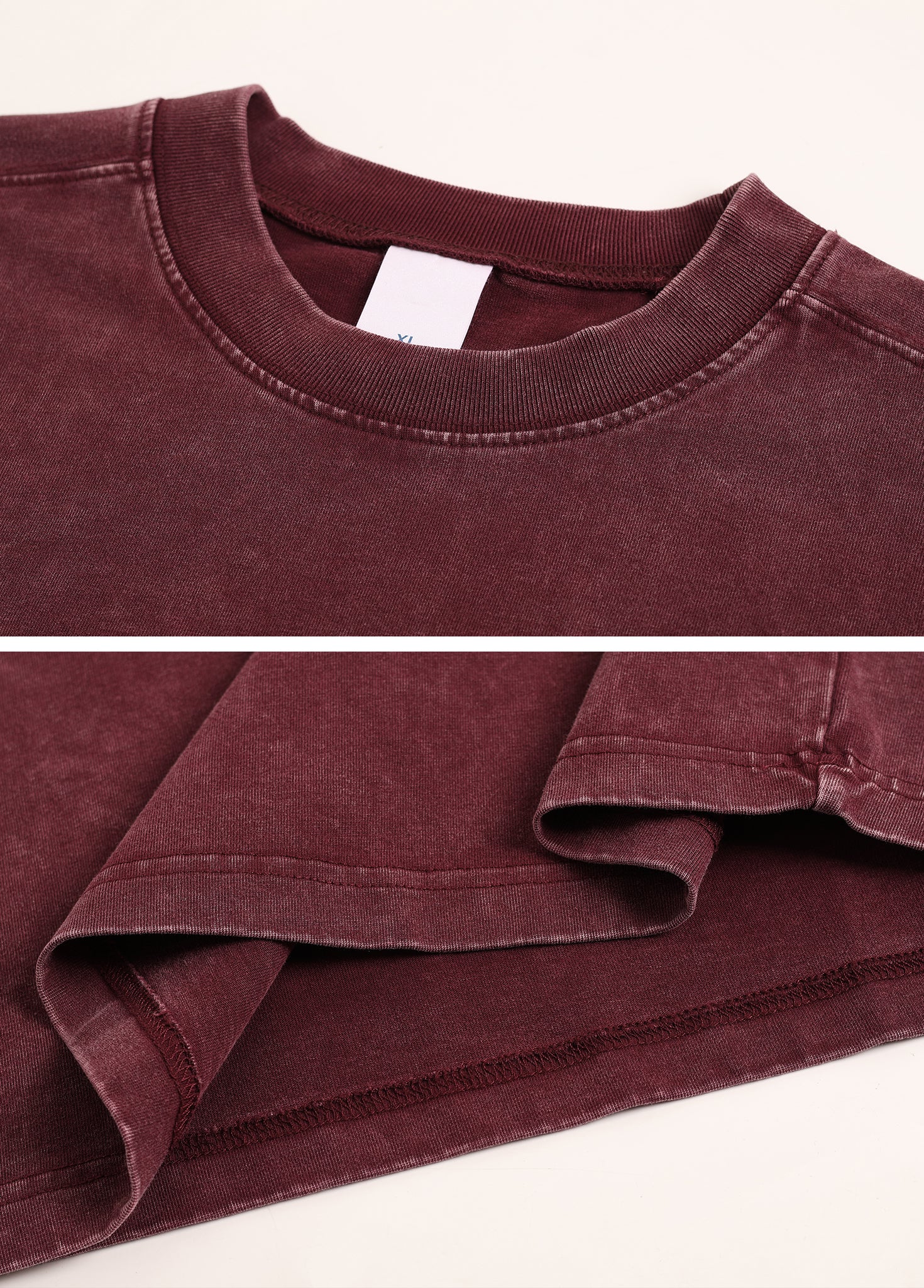 Grunge Style Batik Patchwork Long Sleeve Tee