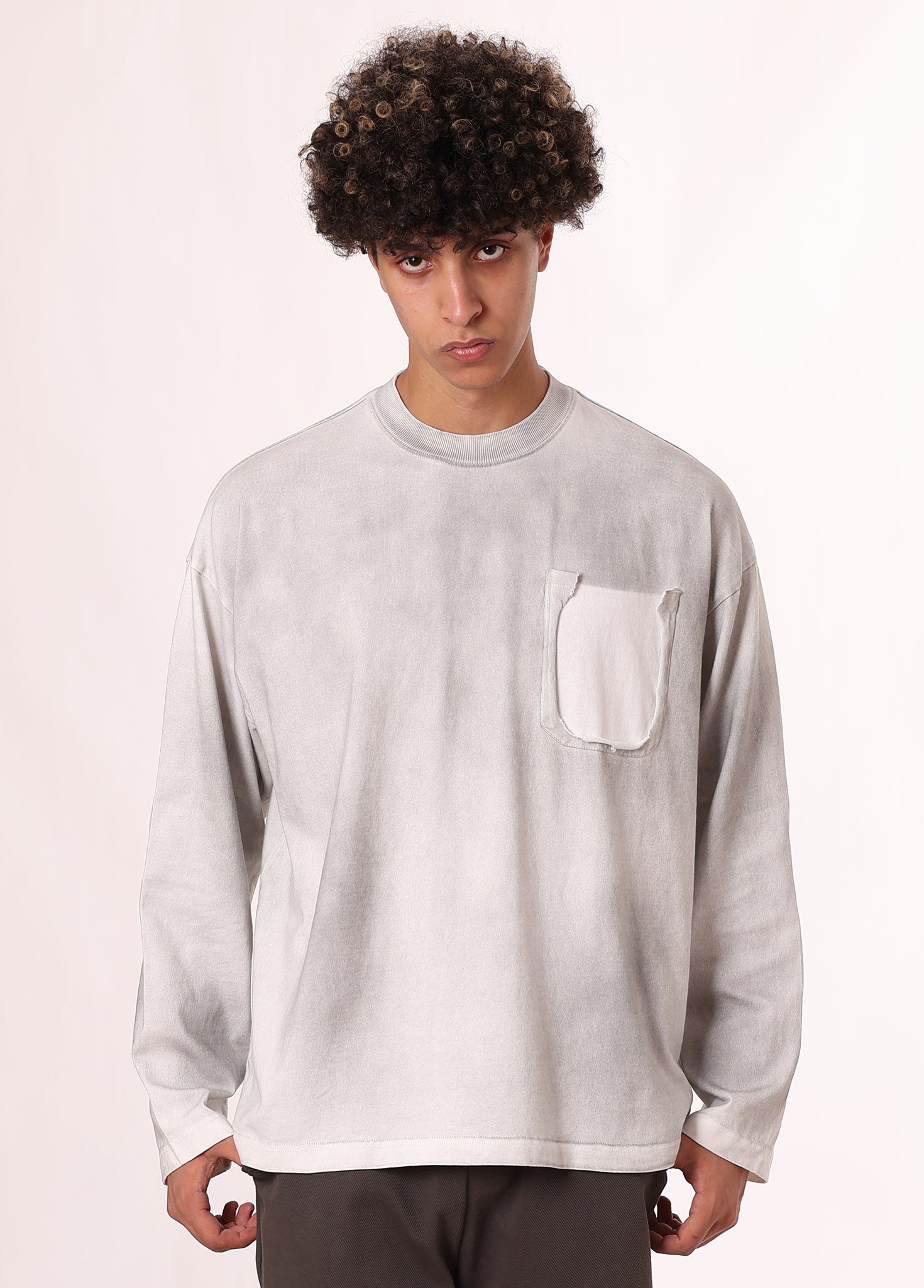 Grunge Style Monkey Wash Long Sleeve Tee