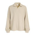 Collar Frayed Long Sleeve Tee