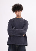 Contrast Stitching Spliced Long Sleeve Tee
