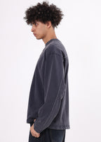 Contrast Stitching Spliced Long Sleeve Tee