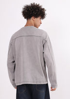 Contrast Stitching Spliced Long Sleeve Tee