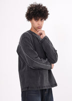 Contrast Stitching Spliced Long Sleeve Tee