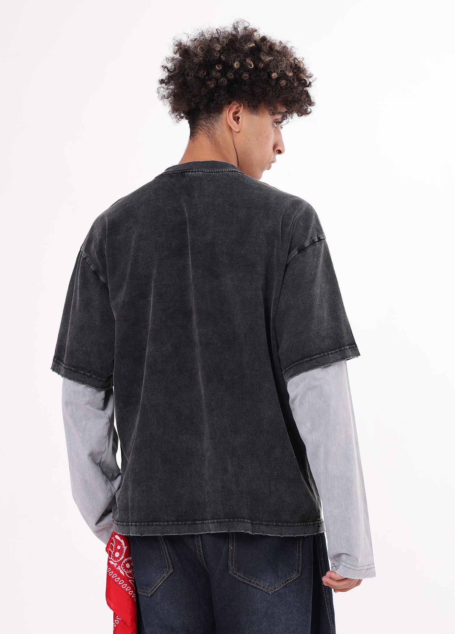 Mock Two-Piece Long Sleeve Tee