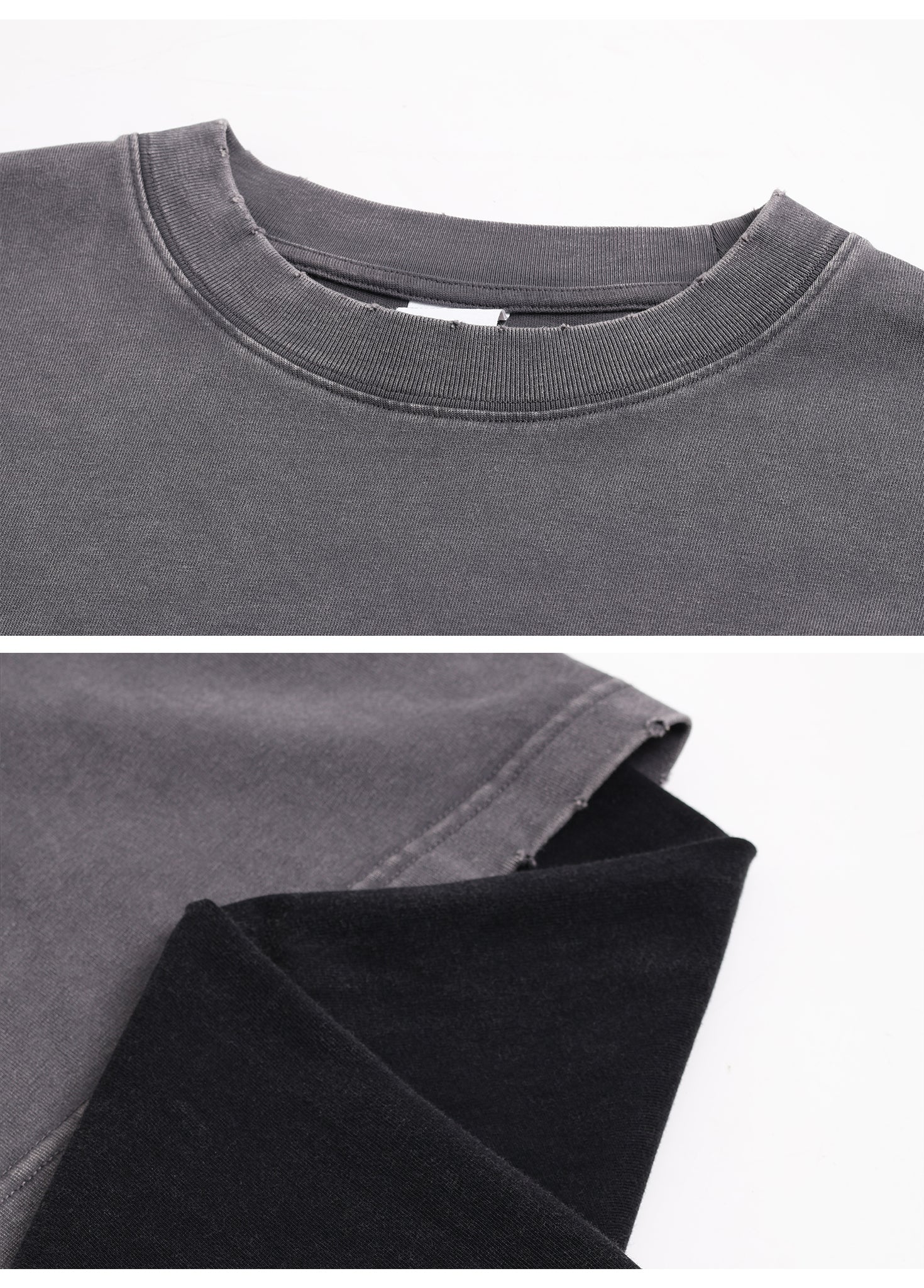 Mock Two-Piece Long Sleeve Tee