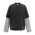 Mock Two-Piece Long Sleeve Tee