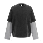 Mock Two-Piece Long Sleeve Tee
