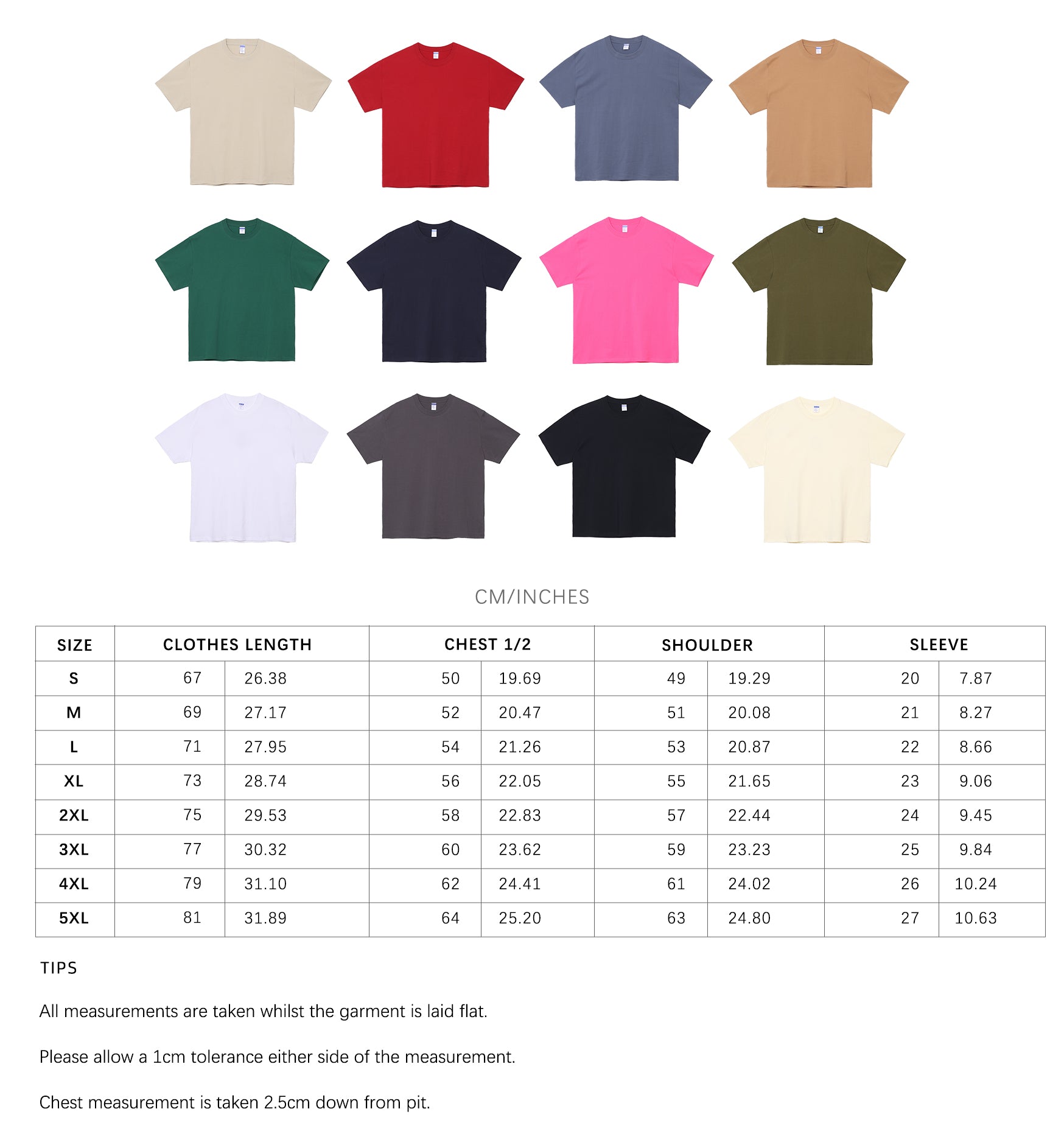 Wholesale 100% cotton 230g heavyweight solid color crew-neck short-sleeve drop-shoulder blank t-shirt