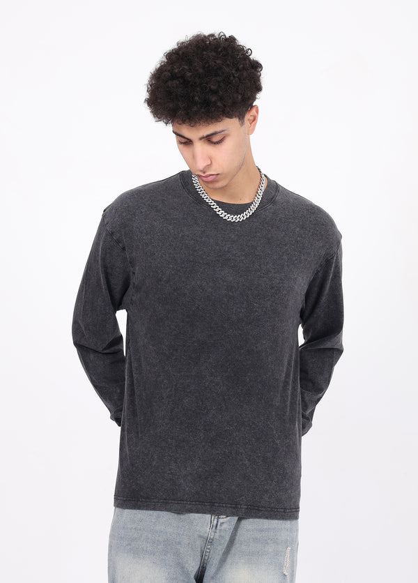 Vintage distressed long-sleeve t-shirt