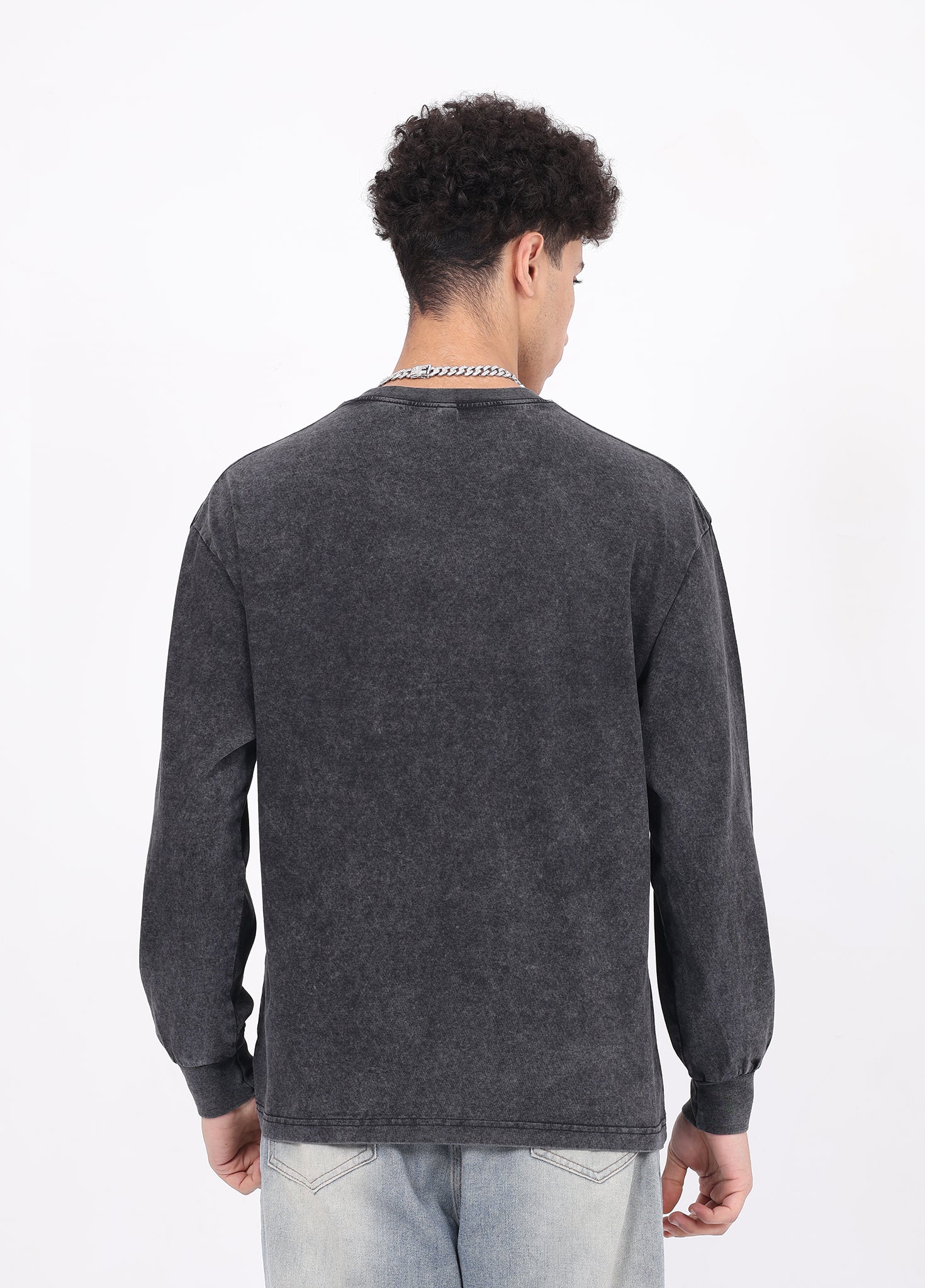 Vintage distressed long-sleeve t-shirt