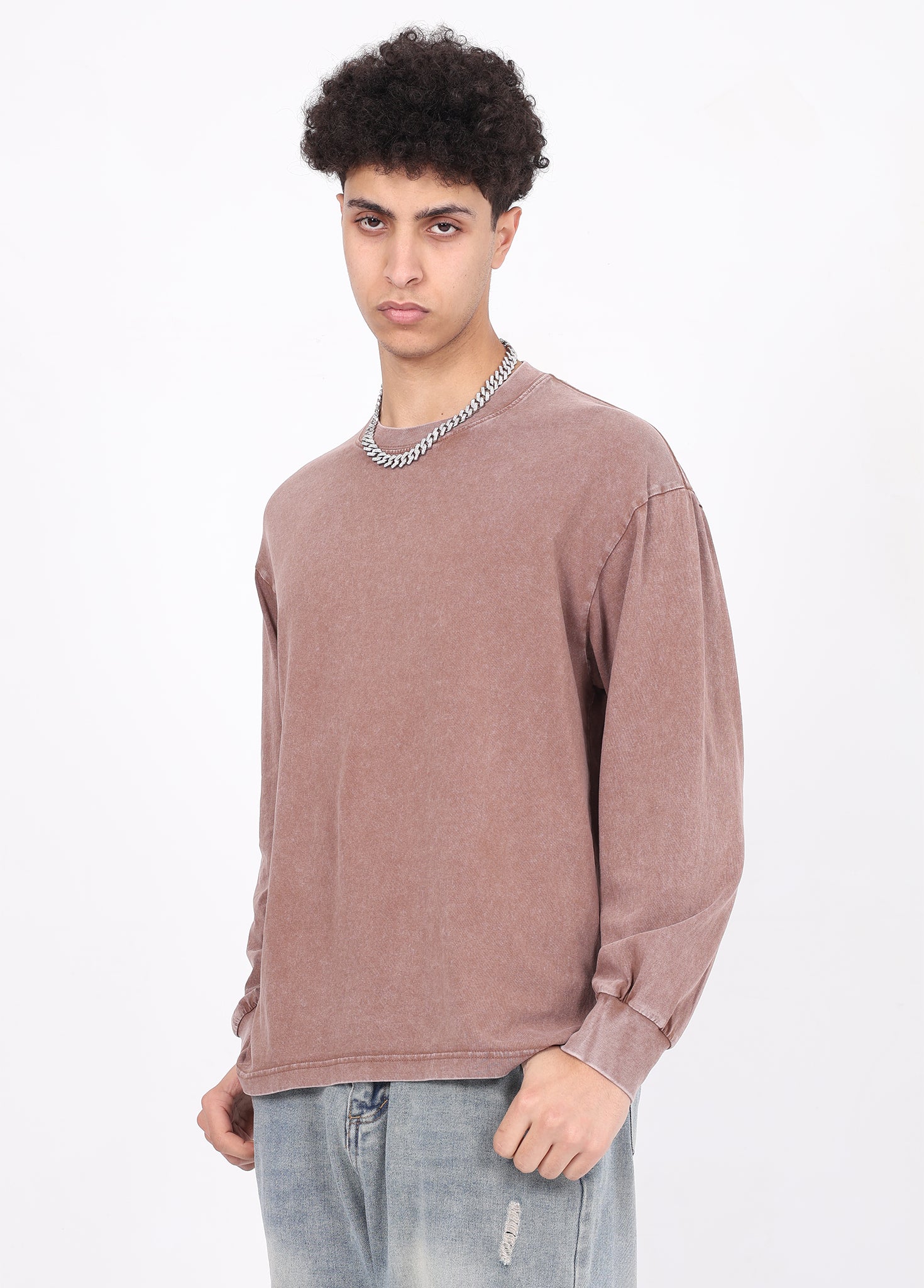 Vintage distressed long-sleeve t-shirt
