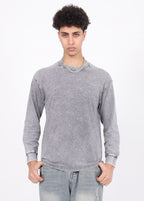 Vintage distressed long-sleeve t-shirt