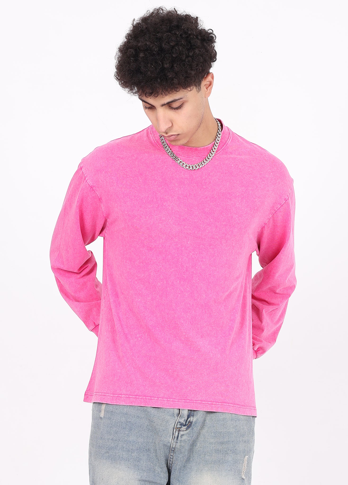 Vintage distressed long-sleeve t-shirt