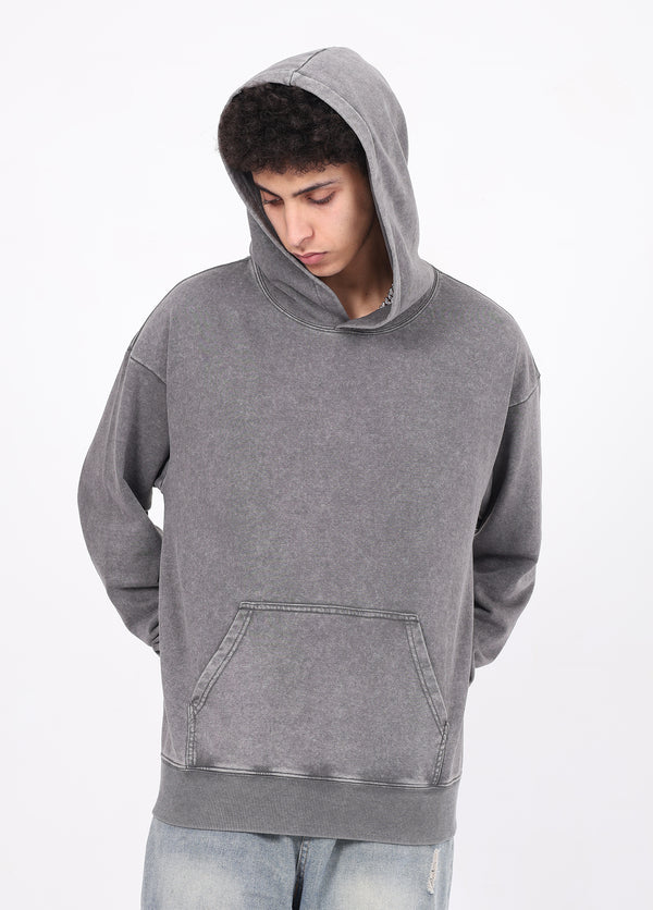 Drop-shoulder Oversized Hooded