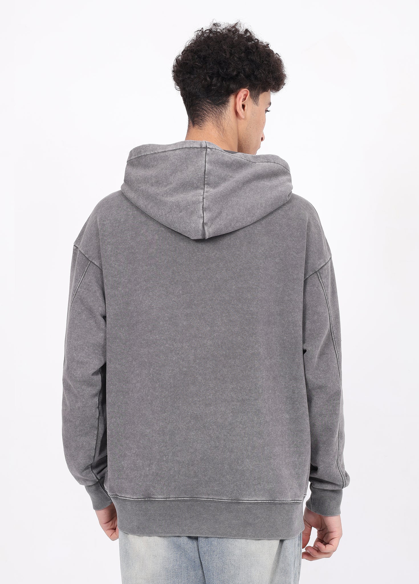 Drop-shoulder Oversized Hooded