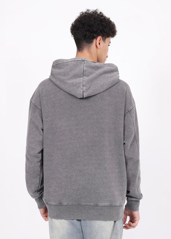 Drop-shoulder Oversized Hooded