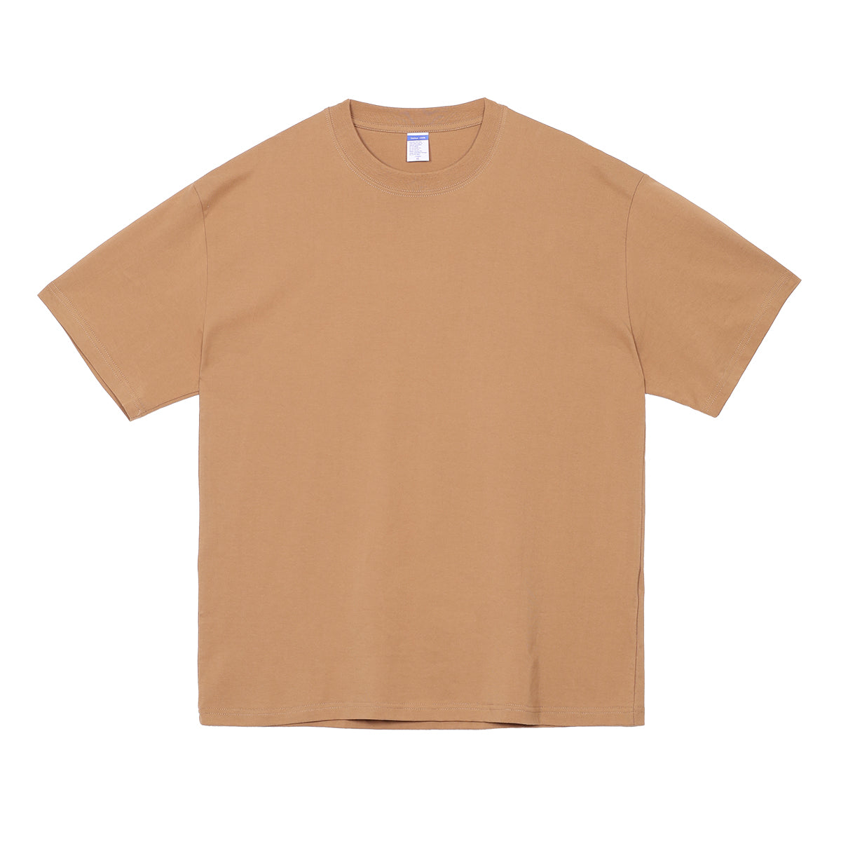Wholesale 100% cotton 230g heavyweight solid color crew-neck short-sleeve drop-shoulder blank t-shirt