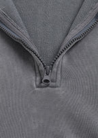 Half Zip Stand Collar Vintage Sweatshirt