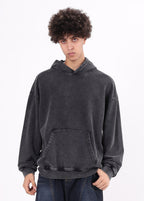 Distressed Double Yarn French Terry Hoodie