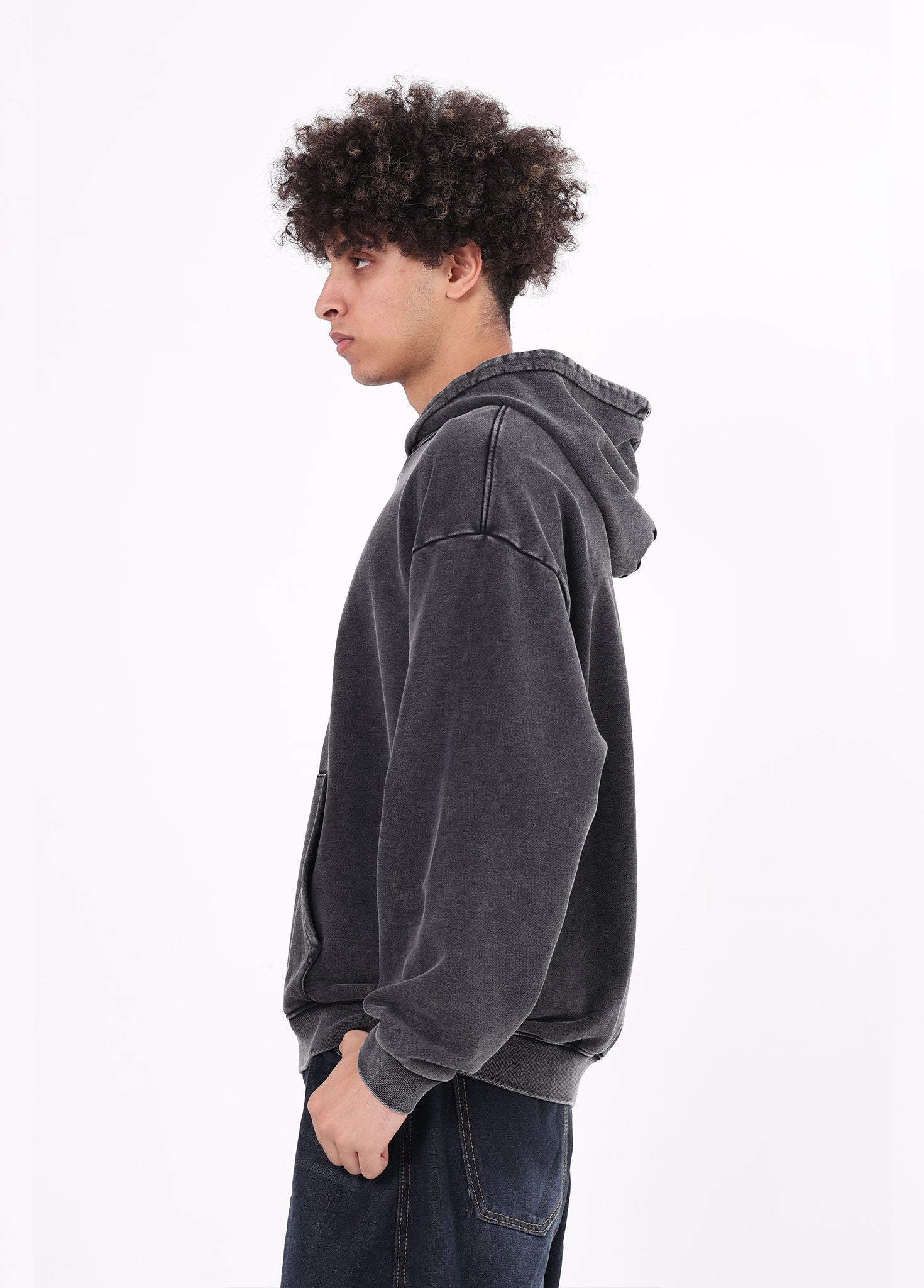 Distressed Double Yarn French Terry Hoodie