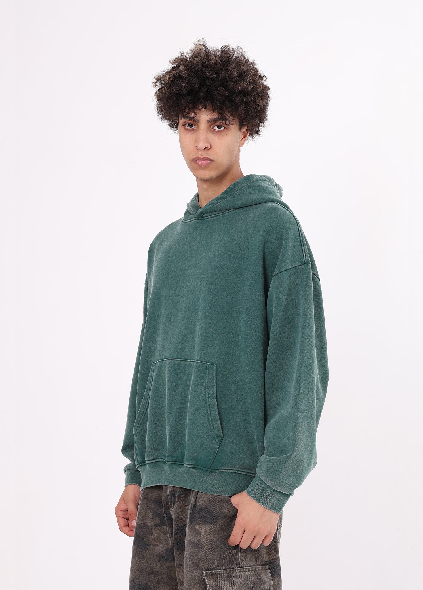 Distressed Double Yarn French Terry Hoodie