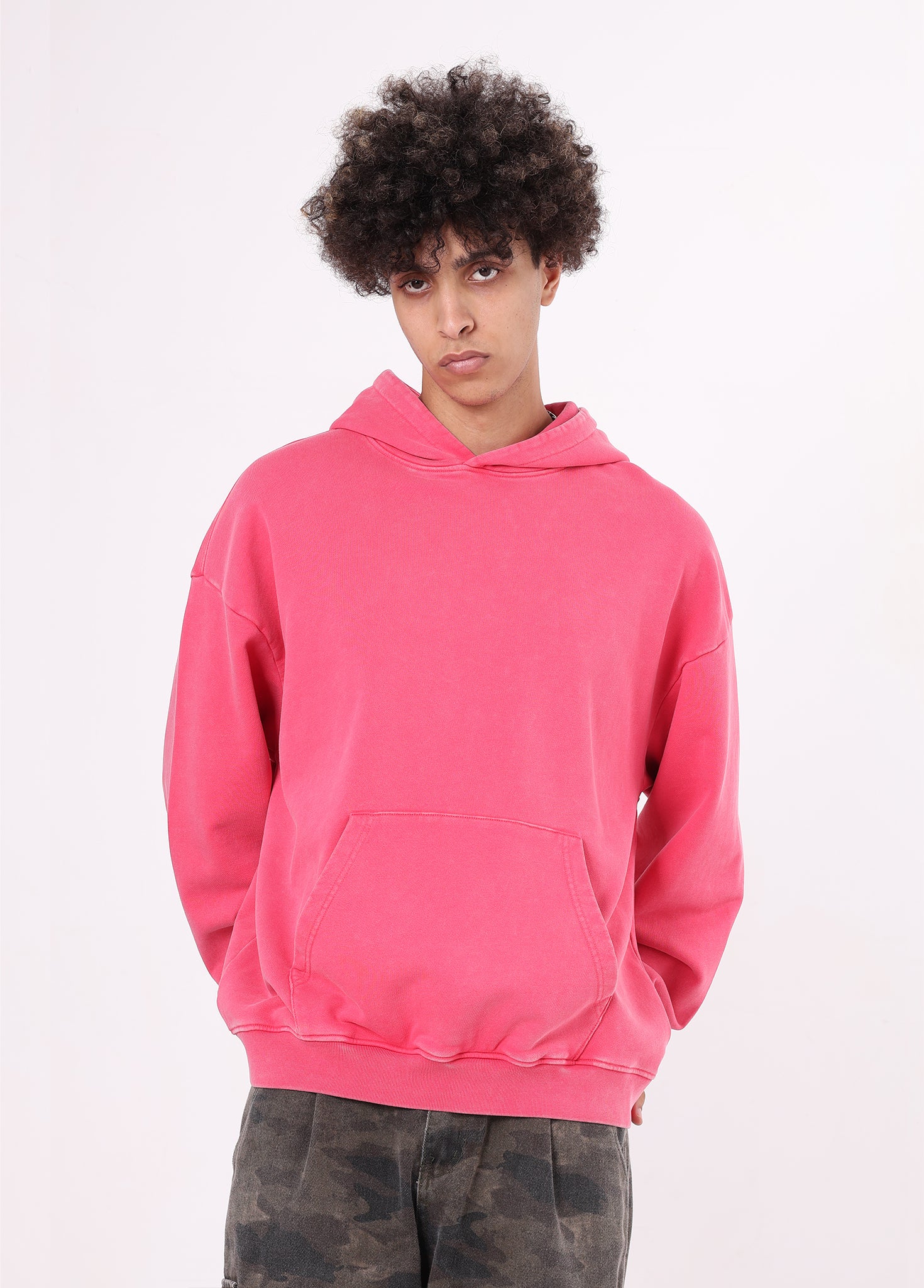 Distressed Double Yarn French Terry Hoodie