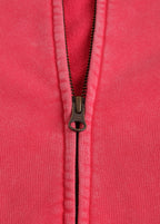 Vintage Washed Distressed Zip Up Hoodie
