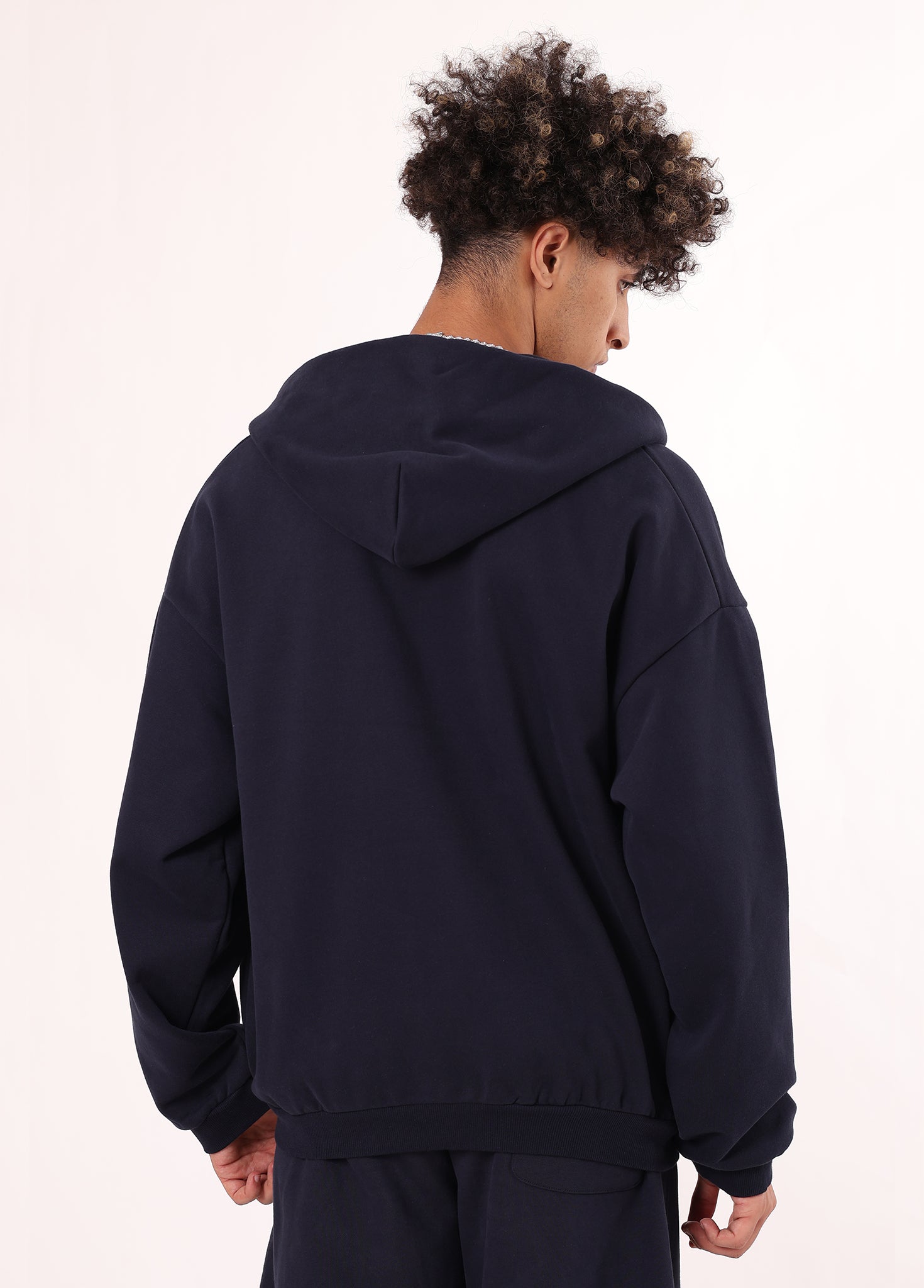 Thermal Side Pockets Zip Up Hoodie