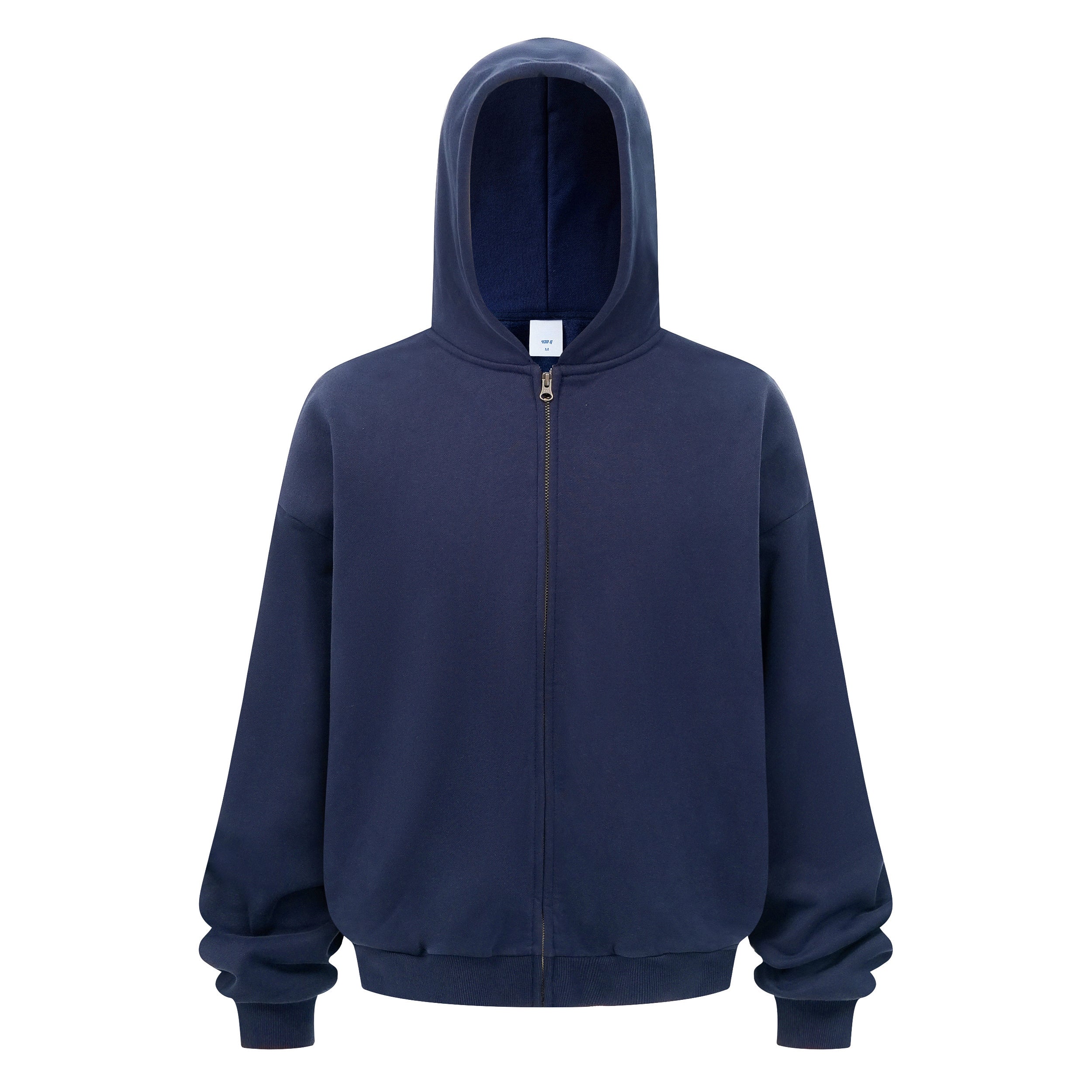 Thermal Side Pockets Zip Up Hoodie