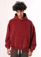 Boxy Cropped Slashed Distressed Hoodie