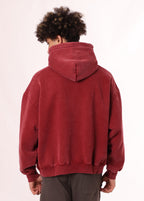 Boxy Cropped Slashed Distressed Hoodie