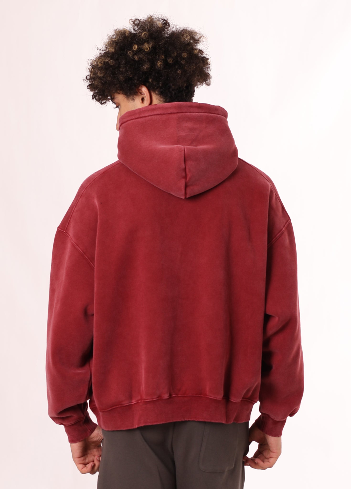 Boxy Cropped Slashed Distressed Hoodie