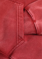 Boxy Cropped Slashed Distressed Hoodie