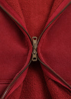 Cropped Boxy Fit Full Zip Hoodie