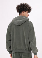 Cropped Boxy Fit Full Zip Hoodie