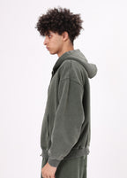 Cropped Boxy Fit Full Zip Hoodie