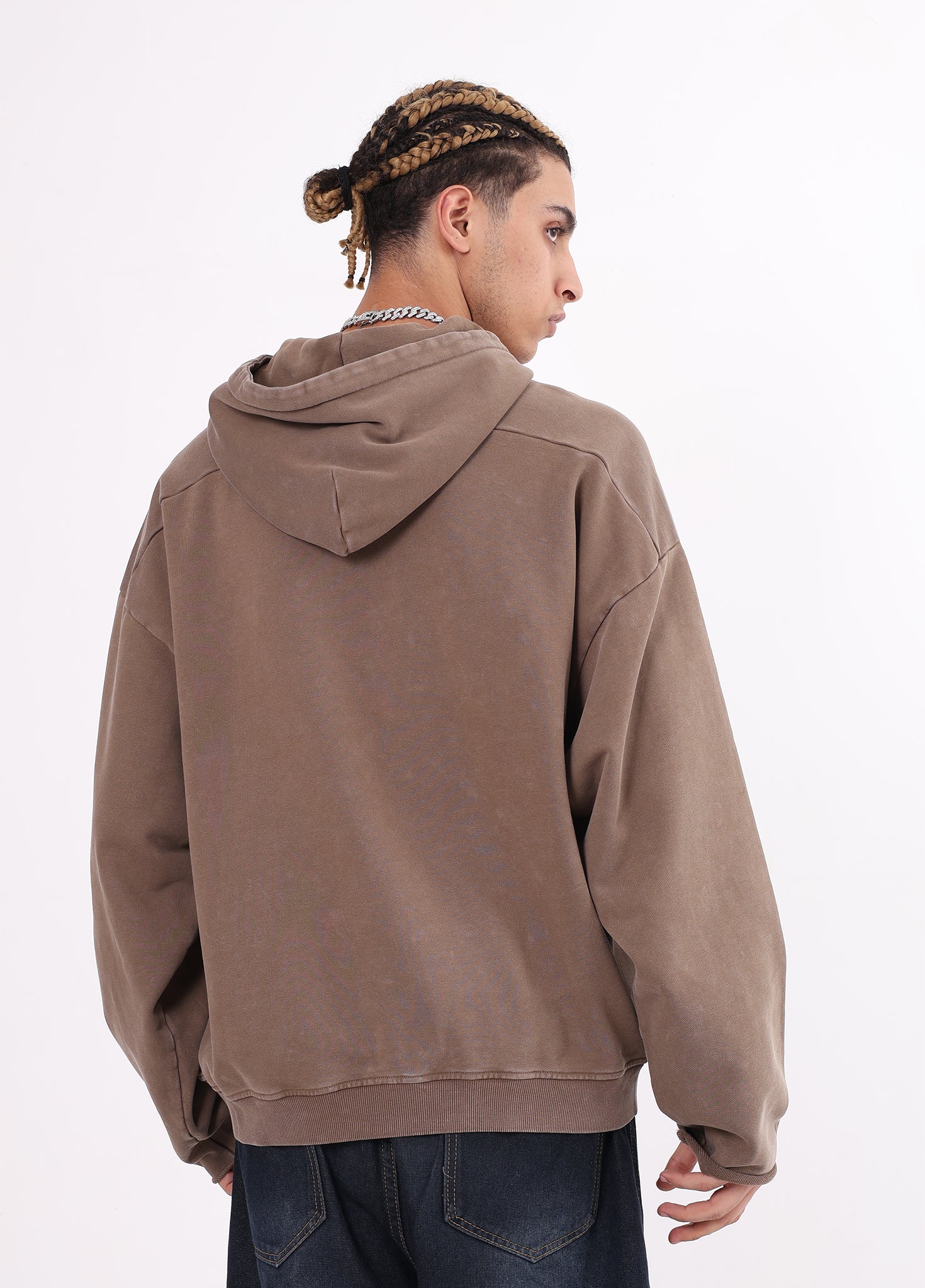 Spliced Raw Edge Wasteland Hoodie