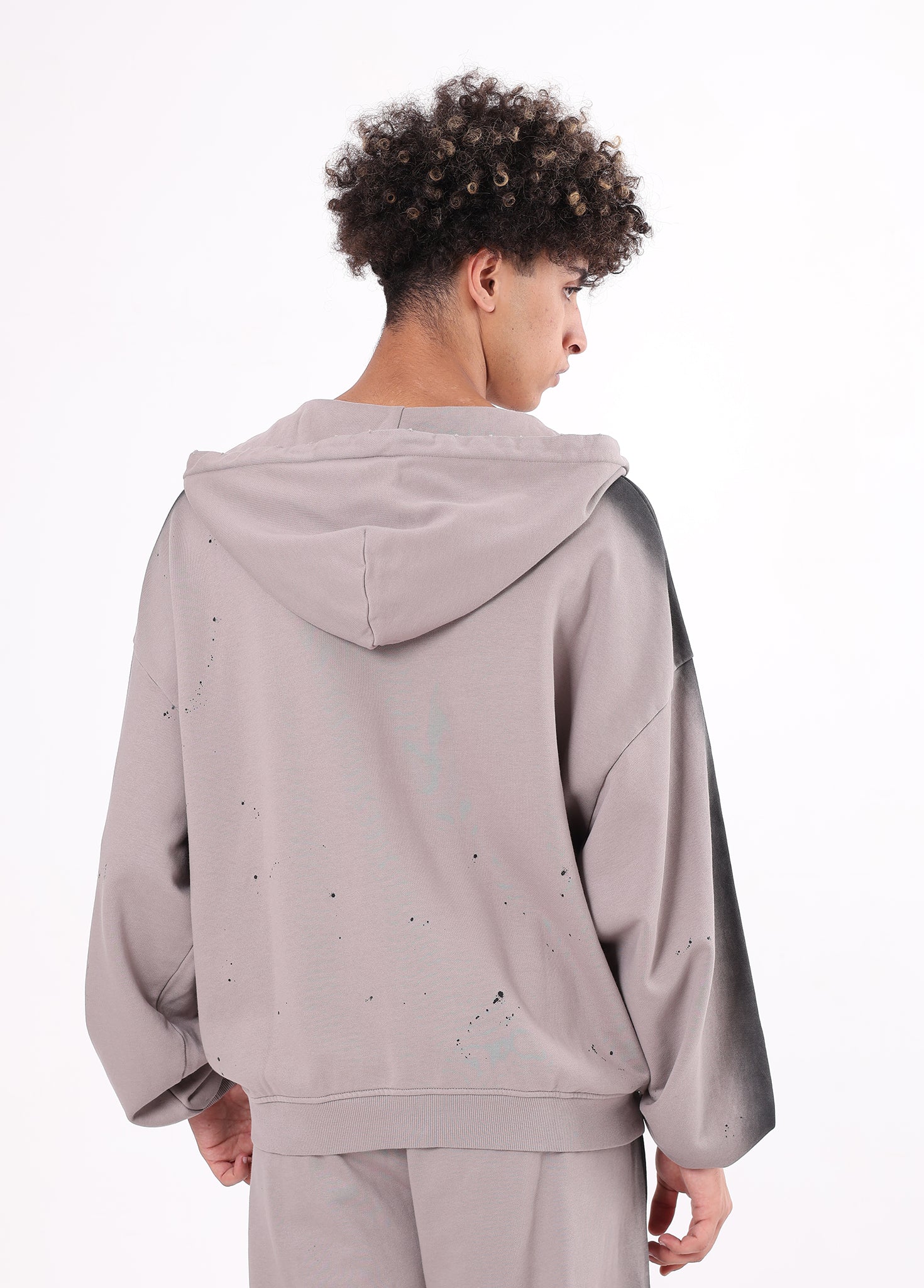 Spray Paint Graffiti Zipper Hoodie