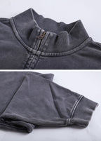 Rib Stand Collar Batik Jacket