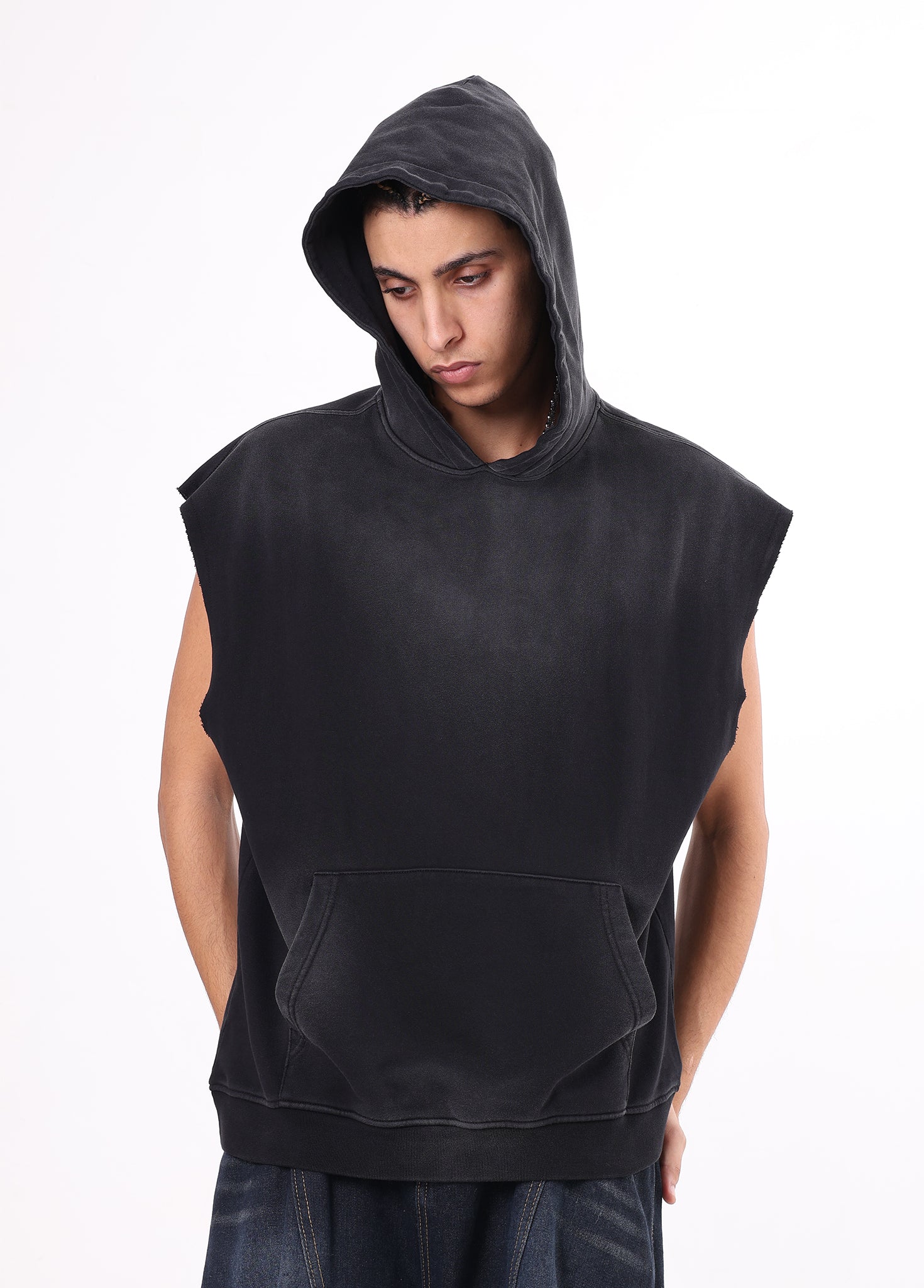 Sleeveless Hooded Vest