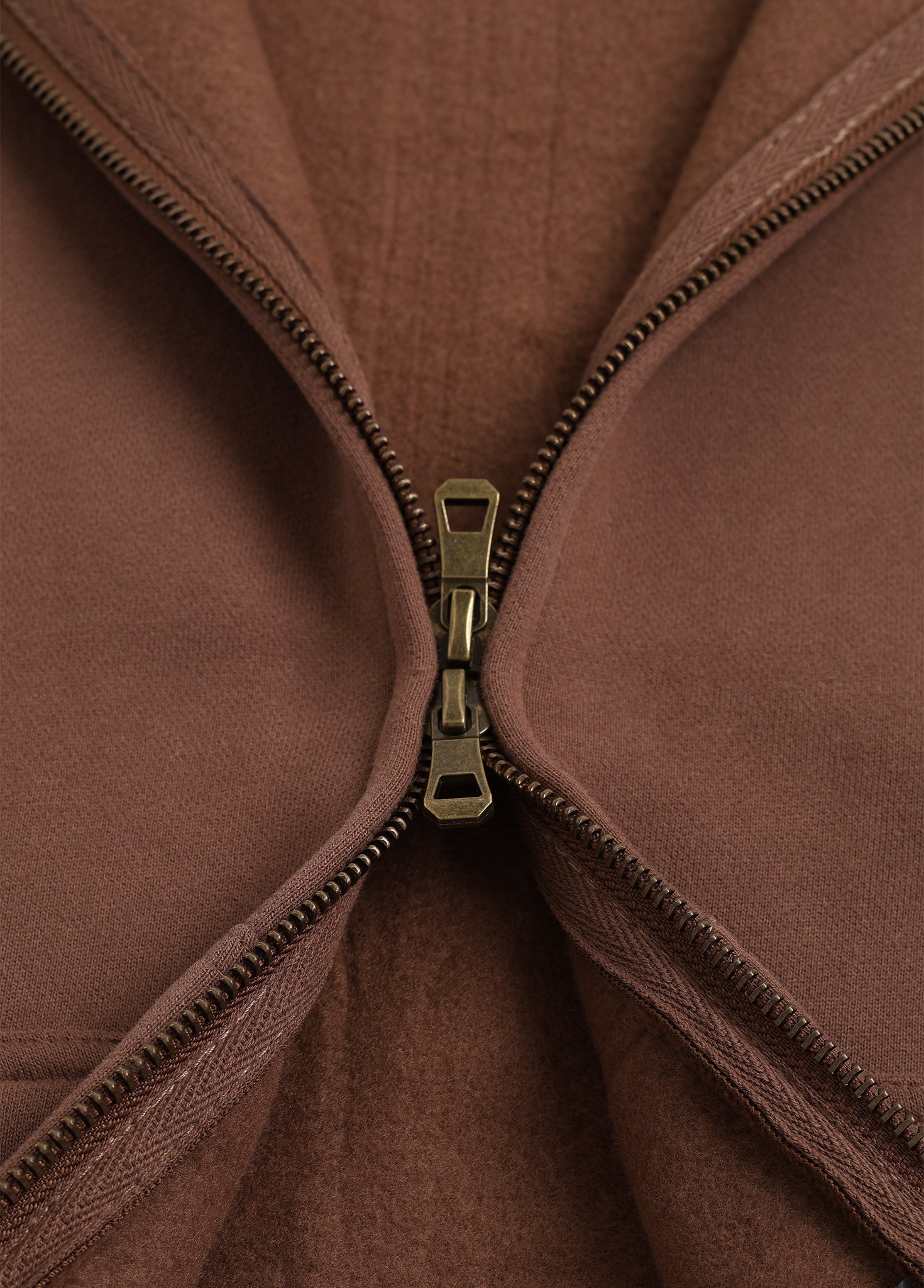 Boxy Cropped Zip Up Hoodie