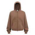 Boxy Cropped Zip Up Hoodie