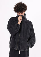 Half Mask Zip Hooded Jacket