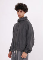 Half Mask Zip Hooded Jacket