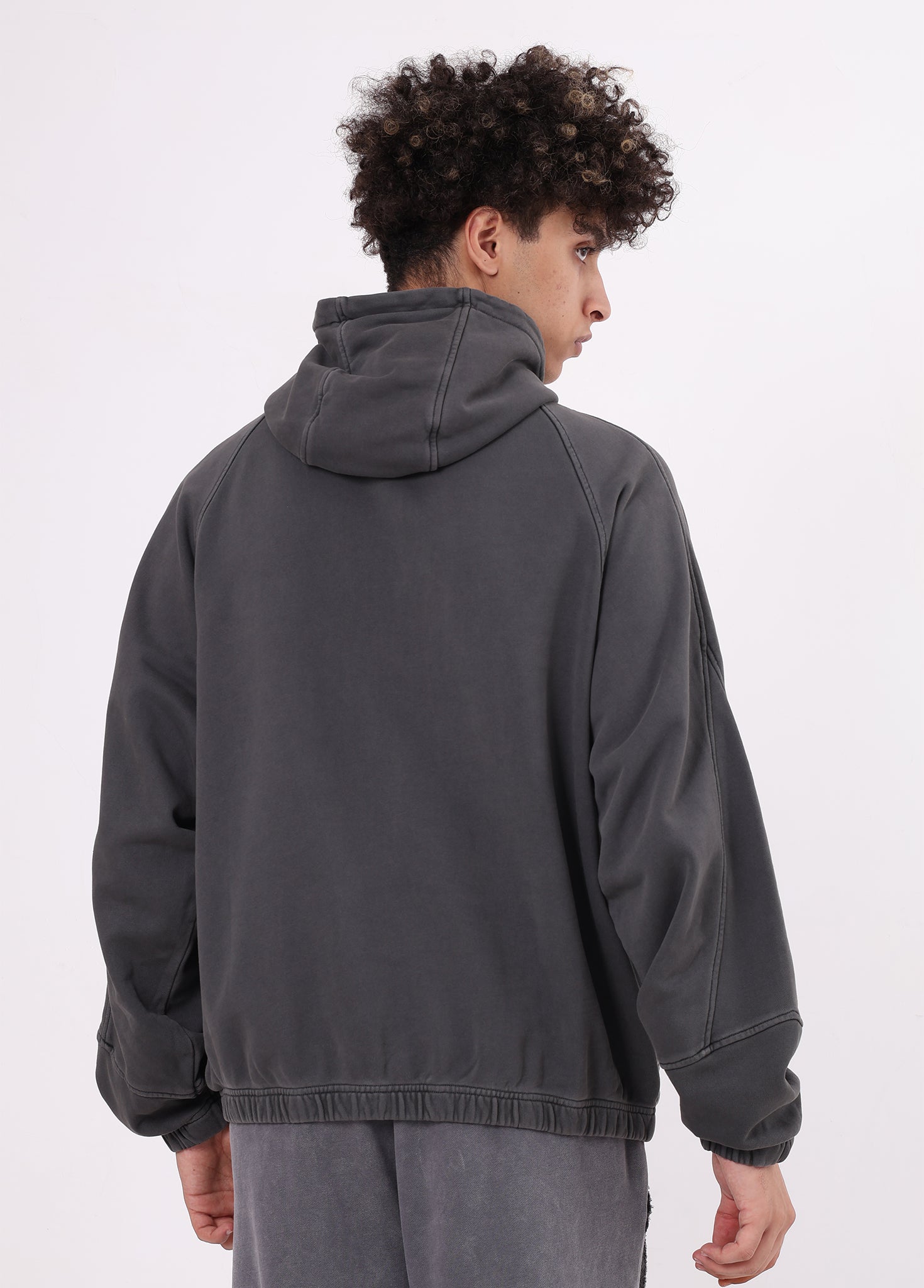 Half Mask Zip Hooded Jacket