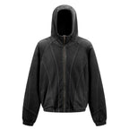 Half Mask Zip Hooded Jacket