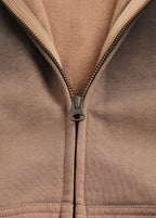 Gradient Brushed Zipper Hoodie