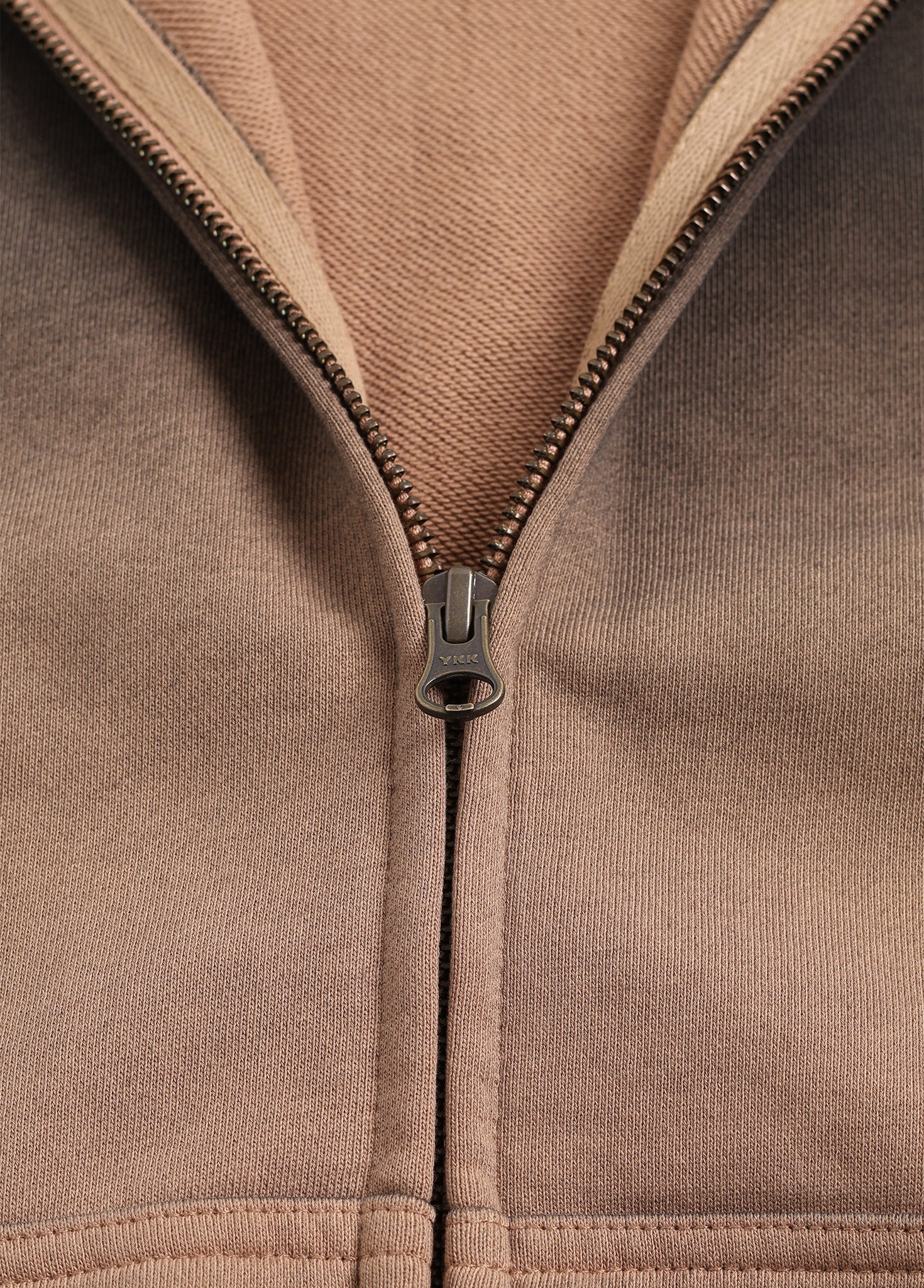 Gradient Brushed Zipper Hoodie